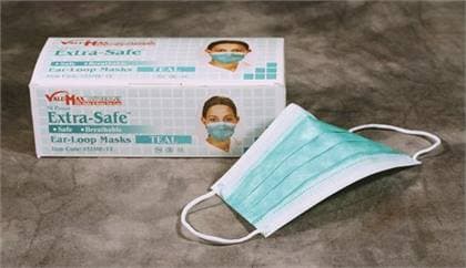 Extra-Safe™ Procedural Earloop Face Mask, Sky Blue, ASTM Level 3, Fluid-Resistant, Latex-Free, 50/Box, 5330E-SB thumbnail 4
