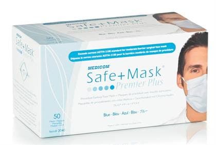 SafeMask Premier Plus Procedure Face Mask, ASTM Level 2, Blue, Ear Loop, 50/Box, 2040 thumbnail 15