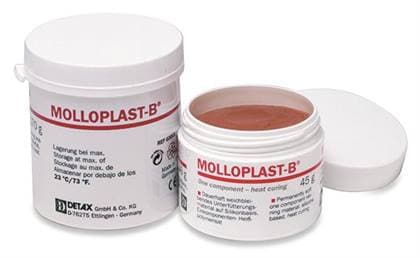 Molloplast-B Soft Reline Material, Heat-Processed Silicone, Regular Size, 45 Gm Jar - 45 Gm Regular Size Jar of Molloplast-B Soft Reline Material - Image 1
