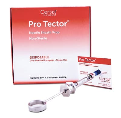 ProTector Needle Sheath Prop, Disposable, One-Handed Recapping Device, Grey, 500/Box thumbnail 7