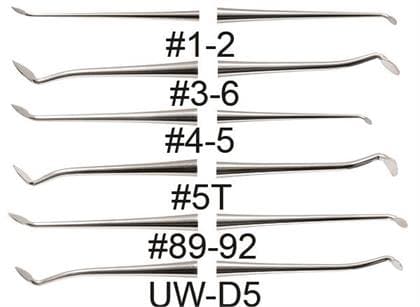 American Eagle Instruments Discoid-Cleoid Carver UW-D5, Double End, Standard Handle, 1/4" Stainless Steel, AECADCUW-D5 thumbnail 5