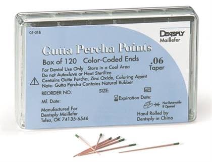 Dentsply Maillefer Gutta Percha Points, .06 Taper, Size #40, Black, 120/Box (6 Vials of 20) thumbnail 5