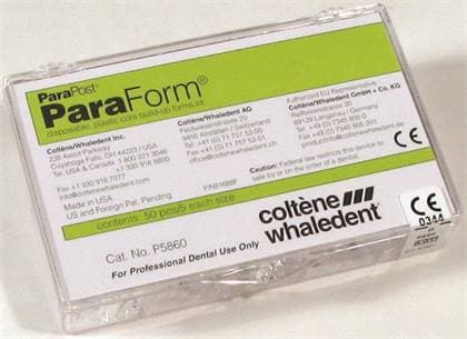 Coltene ParaPost ParaForm Complete Kit, 50 Pieces (5 of Each Size) - -ParaPost ParaForm Complete Kit (50pcs/5 of each) - Image 1