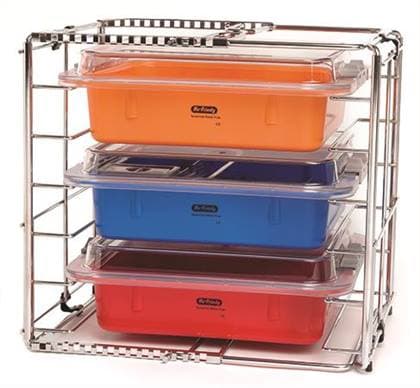 Hu-Friedy IMS Signature Series Adjustable 3 Tub Rack, Metal, White, IMS-1433 thumbnail 4