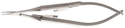 Hu-Friedy Micro Curved Smooth Castroviejo Needle Holder, 5.5" (14 cm), Flat Handle, NHM-5027 thumbnail 4