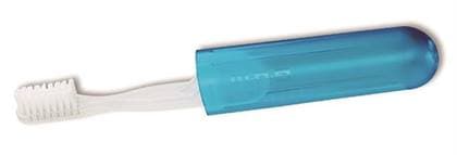 GUM Ortho Travel Toothbrush, V-Trim, Soft, 4-Row, with Snap-Lock Cap/Tongue Cleaner, 12/Box, 125PQA thumbnail 4