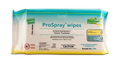 Microcare ProSpray Wipes, 9" x 10", Soft Pack, 72 Wipes per Pack - --Prospray Wipes 9"X10" Soft Pack (72) - Image 1