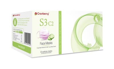 Cranberry S3 C2 Earloop Face Mask, ASTM Level 3, Pink, Cucumber Extract, 50/Box, S3070P thumbnail 9