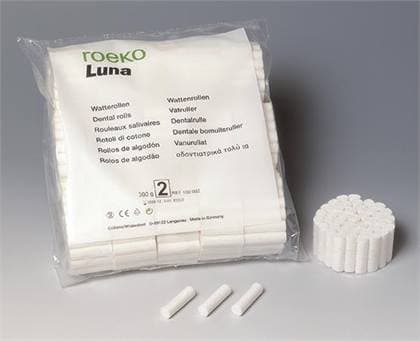 Roeko Luna Dental Cotton Rolls, Size #1 (1 1/2" x 5/16"), Non-Sterile, White, 1000/Bag, 104001 thumbnail 5