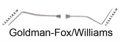 Burkhart Goldman-Fox/Williams Double-Ended Periodontal Probe (Non-Color-Coded) - Probe DE Goldman-Fox/Willaims (non-CC) - Image 1