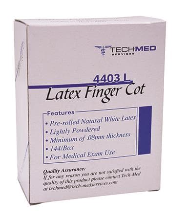 Nitrile Finger Cots, Extra-Large, Powder-Free, Pre-Rolled, Box of 144 thumbnail 3