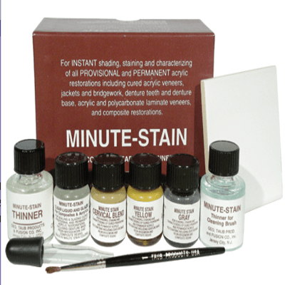Taub Minute Stain Kit, 3 Color (Yellow, Grey, Cervical), 6cc Bottles, with Clear Glaze, Thinners, Brush & Slab thumbnail 34