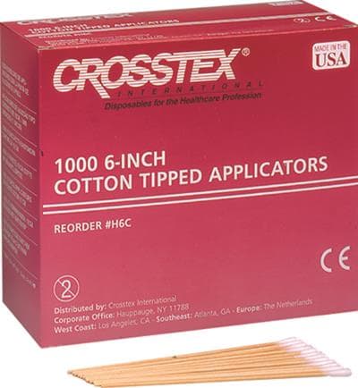 Crosstex Premium Cotton Tipped Applicators, 6" Wood Shaft, Non-Sterile, 1000/Box, H6C thumbnail 10