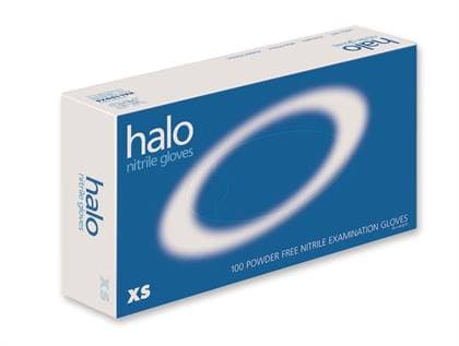 Halo Nitrile Exam Gloves, Powder-Free, Textured, X-Large, Blue, 100/Box, HAL100XL thumbnail 11