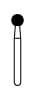 NTI Diamond Bur FG Super Coarse Round #801-029 (2.9 mm), 5/Pkg thumbnail 5