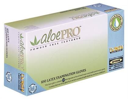 AloePRO™ Latex Examination Gloves, Powder Free, Textured, Extra Large, Natural, 100/Box, AP100XL thumbnail 9
