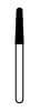 Kerr Zir-Cut Diamond Bur, FG, Round End Taper, Blue Ring, 1.8 mm Diameter, 8.0 mm Length, #Z856-018, Pack of 5 thumbnail 7