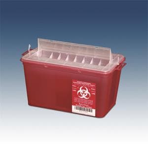 Plasti-Products Sharps Container Wall Mount Bracket, Beige, Locking Metal, Fits 4/8/14 qt Containers, 5/Case thumbnail 2