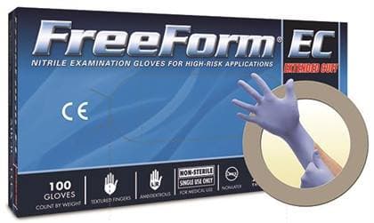 MICROFLEX FreeForm® EC FFE-775 Nitrile Exam Gloves, Powder Free, Latex Free, Non-Sterile, Extra Large, Blue, Textured, 50/Box thumbnail 5