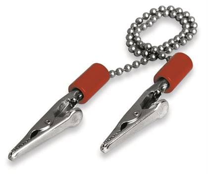 Buffalo Dental Napkin Holder (Bib Clip), Nickel-Plated, Alligator Clip with Metal Chain, 10.25 inch, Autoclavable, 12/Pkg, #51451 thumbnail 3