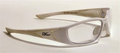 Pro-Vision FB Eyewear, White Frame, Clear Lens thumbnail 2