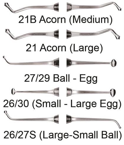 Burkhart Double-Ended Ball Burnisher, 26 Large / 27 Small - Burnisher DE Ball 26/27 - Image 1