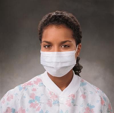 Halyard The Lite One Earloop Procedure Mask, Blue, Pleat-Style, 50/Box, 62356 thumbnail 4