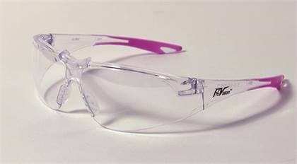 Palmero ProVision Chic Protective Eyewear, Clear Frame with Green Tips, Clear Lens, ANSI Z87.1, 1 Each thumbnail 3