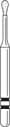 Premier Two Striper MicroPrep Diamond Bur, Friction Grip, Pear, Medium, MP30M, 1.2 mm, 5/Pkg, #2015961 thumbnail 4
