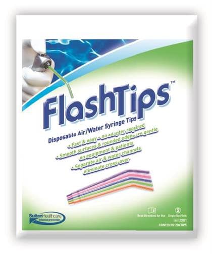 Sultan FlashTips Disposable Air/Water Syringe Tips, Assorted Colors, 250/Pk, #23071 thumbnail 3