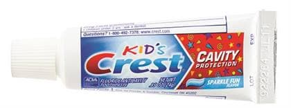 Crest Kids Cavity Protection Sparkle Fun Toothpaste, Ages 2+, 0.85 oz Tube, 72/Case thumbnail 6