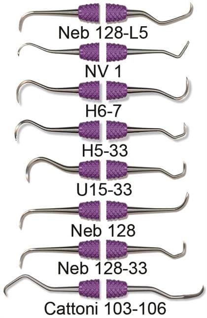 PDT Cruise Anterior Scaler, Nebraska 128/L5 Double-Ended, Purple Resin Handle, 1/Pk, R091 thumbnail 11