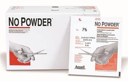 Ansell Sterile Latex Surgical Gloves, Powder-Free, Textured Wet-Grip, Size 6, 50 Pairs/Box - No Powder Latex Surgical gloves: Sterile, Powder-Free, Textured wet-grip - Image 1