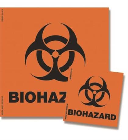WorkSafe Biohazard Warning Labels, 2" x 2" Square, Pack of 25 thumbnail 2