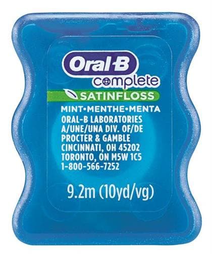 Oral-B Satin Floss, Mint, Waxed Tape, 10 yd Compact Spool, 144/Case thumbnail 5