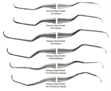 American Eagle Instruments Gracey +3 Deep Pocket Curette 11/12, EagleLite Resin Handle, 3/8" Diameter, Orange, Double-Ended, AEGDP11-12X thumbnail 6
