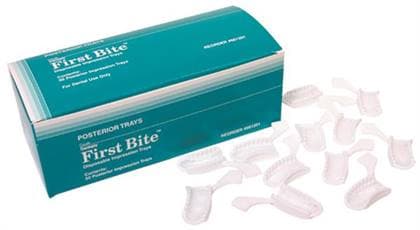 First Bite Disposable Double-Arch Posterior Impression Trays, Rigid Polystyrene with Gauze Webbing, 50/Box, 661201 thumbnail 6