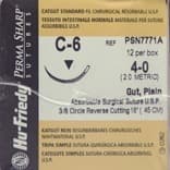 Hu-Friedy Perma Sharp Plain Gut Absorbable Suture, 4-0, 18", C-6 Reverse Cutting Needle, 3/8 Circle, 12/Box, PSN7771A thumbnail 11