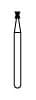 NTI Diamond Bur FG Coarse Amalgam Remover #813-012, Hourglass Flat End, 1.2 mm Diameter, 1.5 mm Length, Green Ring, 5/Pkg, C813-012 thumbnail 6