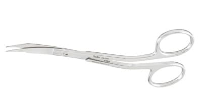 Miltex Goldman-Fox Scissors, 5", Double Curved, One Serrated Blade, Angled Shanks thumbnail 3