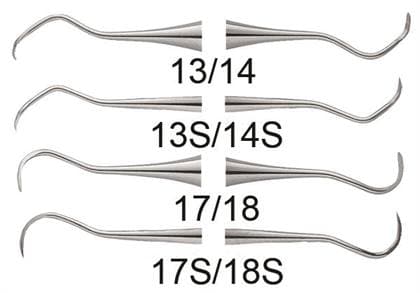 Premier McCall 17S/18S LT Round Handle Double End Curette - McCall 17S/18S LT round handle double end curette - Image 1