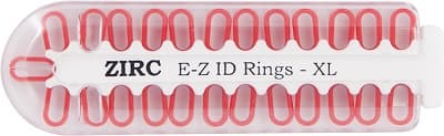 Zirc Dental E-Z ID Rings XL, Neon Blue, Latex-Free, Autoclavable, Pack of 25 thumbnail 2