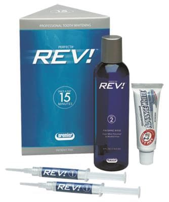 Perfecta REV! Take-Home Tooth Whitening Patient Pak, 14% Hydrogen Peroxide, Mint, 2 x 3cc Syringes, 4oz Finishing Rinse, 0.9oz Toothpaste, 4000142 thumbnail 8
