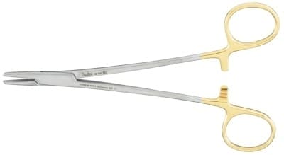 Miltex Mayo-Hegar Needle Holder, 6" Serrated Jaws, Tungsten Carbide Tips, Gold Plated Handle, 8-44TC thumbnail 4