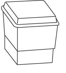 A-dec Cart Storage Tub Assembly with Hinge, Dividers, and Lid thumbnail 2