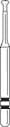 Premier Two Striper MicroPrep Diamond Bur, Friction Grip, Medium Grit, Pear Shape, 1.4 mm, MP53M, 5/Pkg, #2015962 thumbnail 4