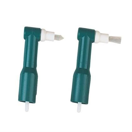 Denticator Disposable Prophy Angle with Tapered Brush, Latex-Free, 90° Angle, Green, 72/Box thumbnail 4