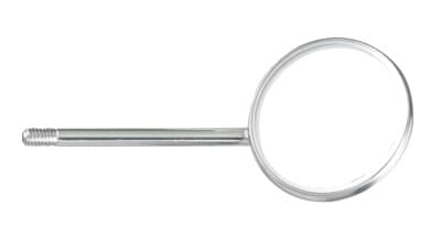 Miltex Size 4 Screw-in Simple Stem Plane Surface Metal Mouth Mirror, Box of 12 - Miltex Size 4 screw-in Simple Stem plane surface metal mouth mirror, box of 12 - Image 1