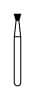 NTI Diamond Bur, Medium Grit, Inverted Cone, Friction Grip, 1.6 mm Head Diameter, 5/Pack, M805-016 thumbnail 5