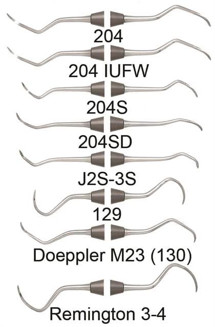 Nordent Sickle Scaler #204, Posterior, Double-End, DuraLite ColorRings Handle, Stainless Steel, 1 Each thumbnail 3
